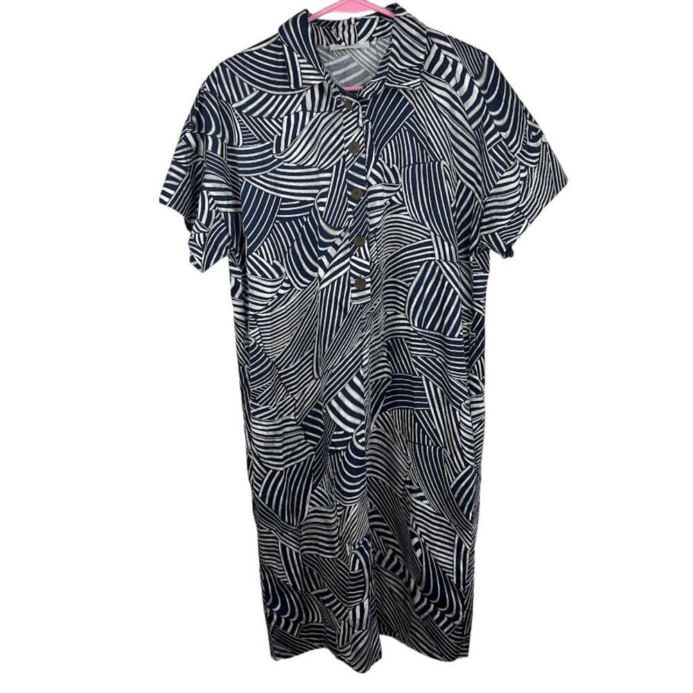 Tonet coastal poplin short sleeve dress size 46 US: M/10
